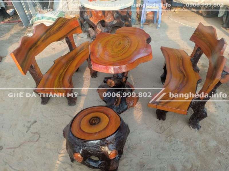 mua bán bộ ghế đá giả gỗ đẹp chất lượng