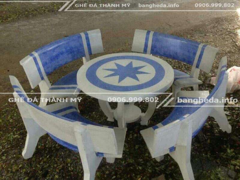 ban ghe da xi mang dep