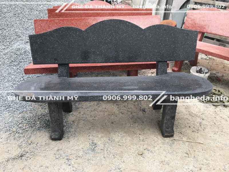 Ghế đá ngoài trời màu đen chất lượng