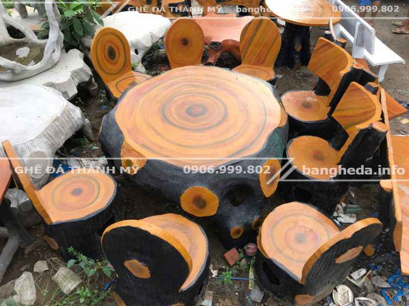 bộ bàn ghế đá 2