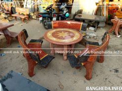 Bộ bàn ghế đá chân quỳ
