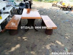 Bộ ghế giả gỗ không tựa