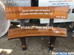 Ghế đá giả gỗ cong
