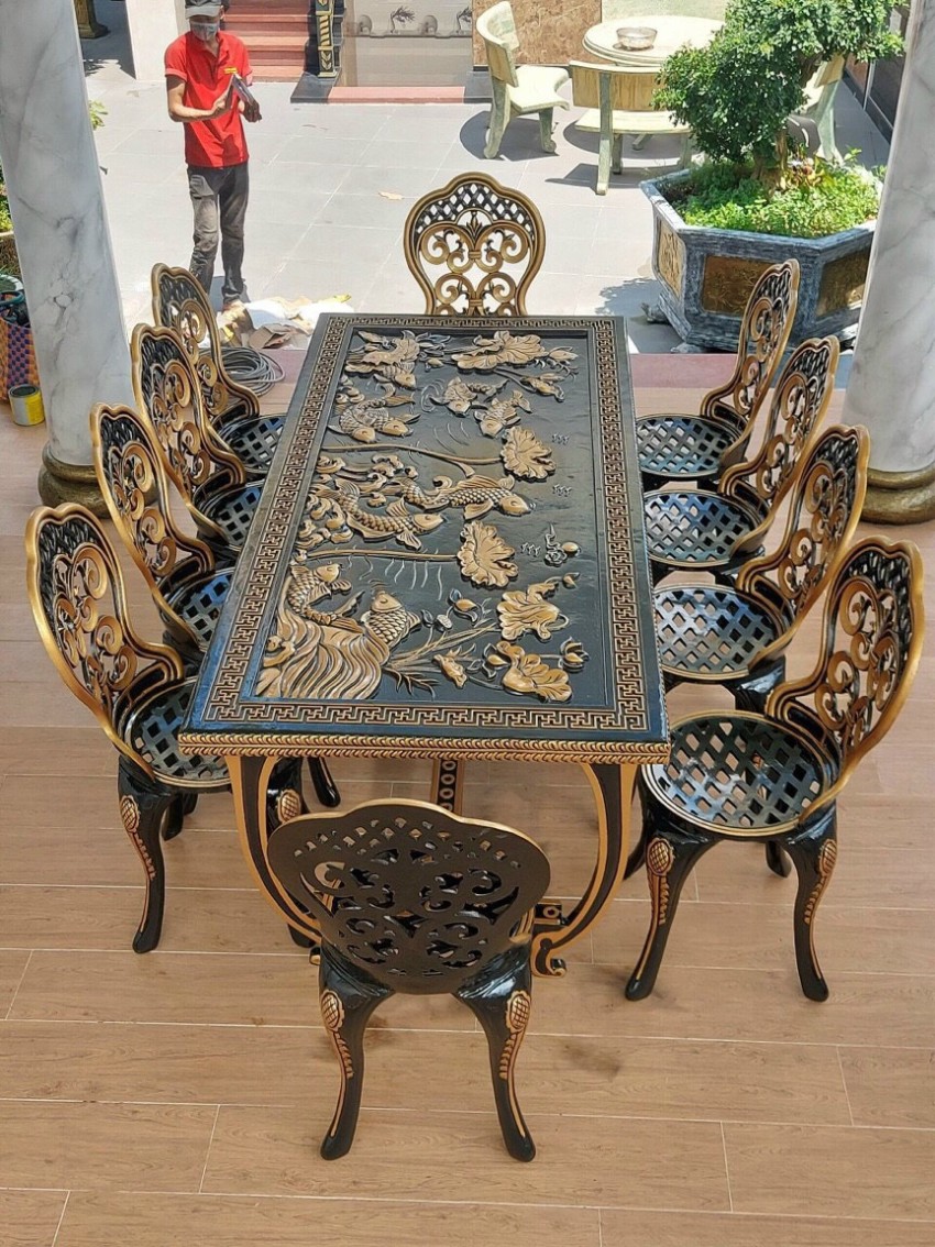 Bàn ghế nhôm đúc