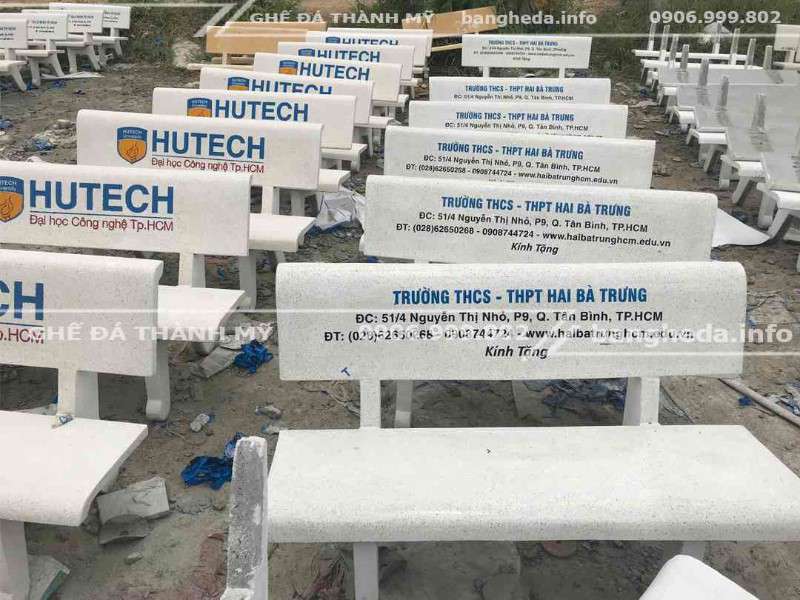 bàn ghế đá trường học 2