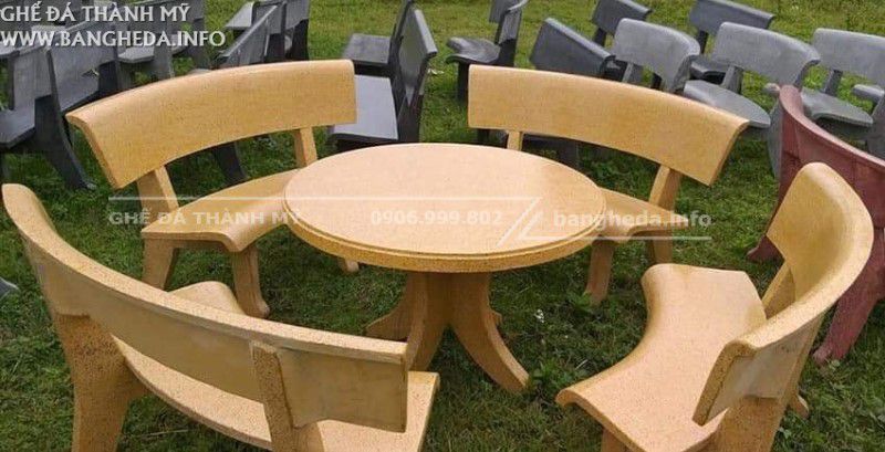 bộ bàn ghế đá ngoài trời