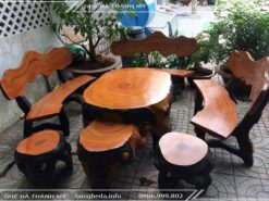 Bàn ghế đá giả gỗ con voi
