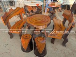 Bộ bàn ghế đá giả gỗ