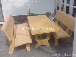 Bộ Ghế Đá Màu Vàng