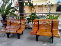 Ghế đá giả gỗ liền tựa