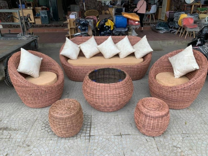 ghế nhựa giả mây