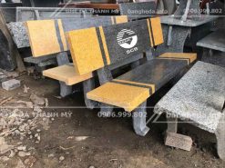 Ghế đá sân vườn vàng đen